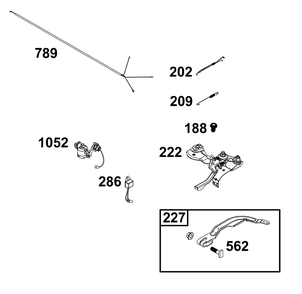 Controls Group Diagram and Parts List for 13U132-0003-G1 100000 - 19Z999 Briggs and Stratton Engine